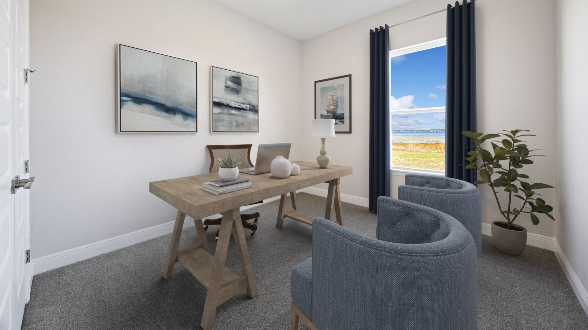 office with desk and seating