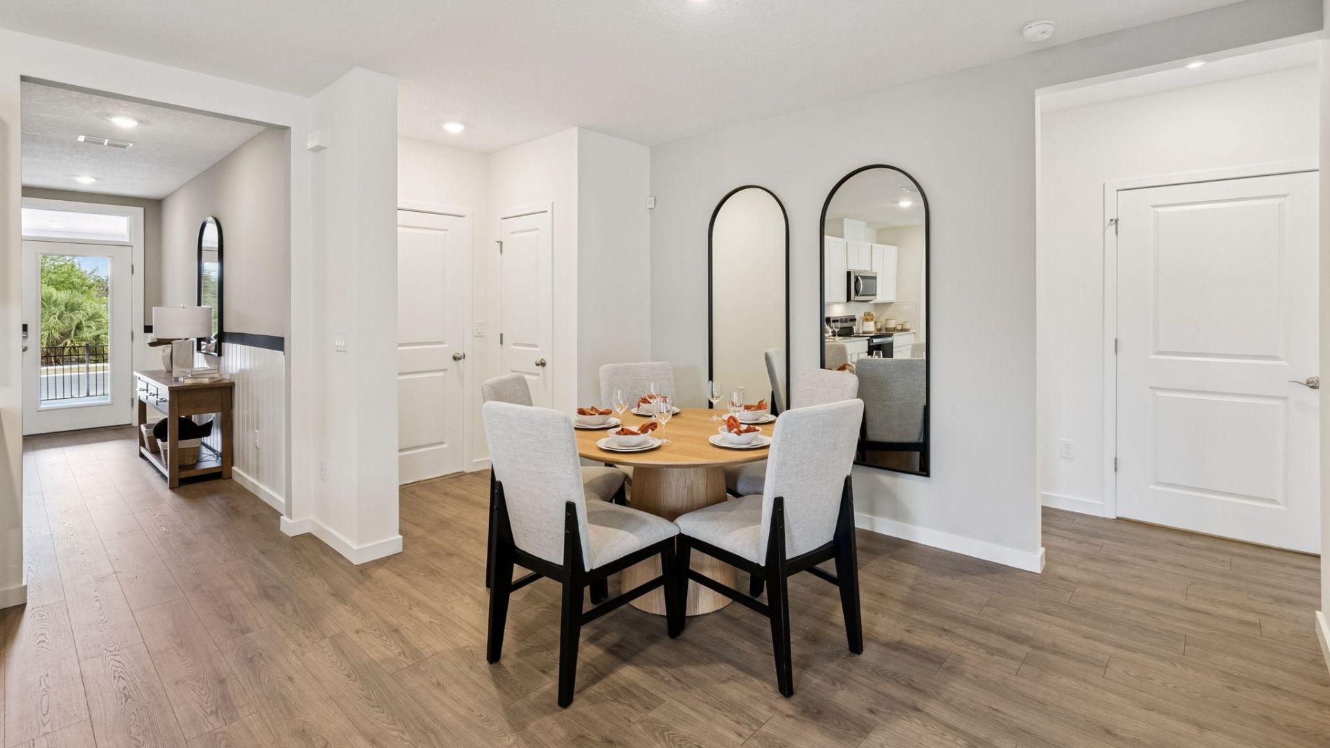 dining room table with seating