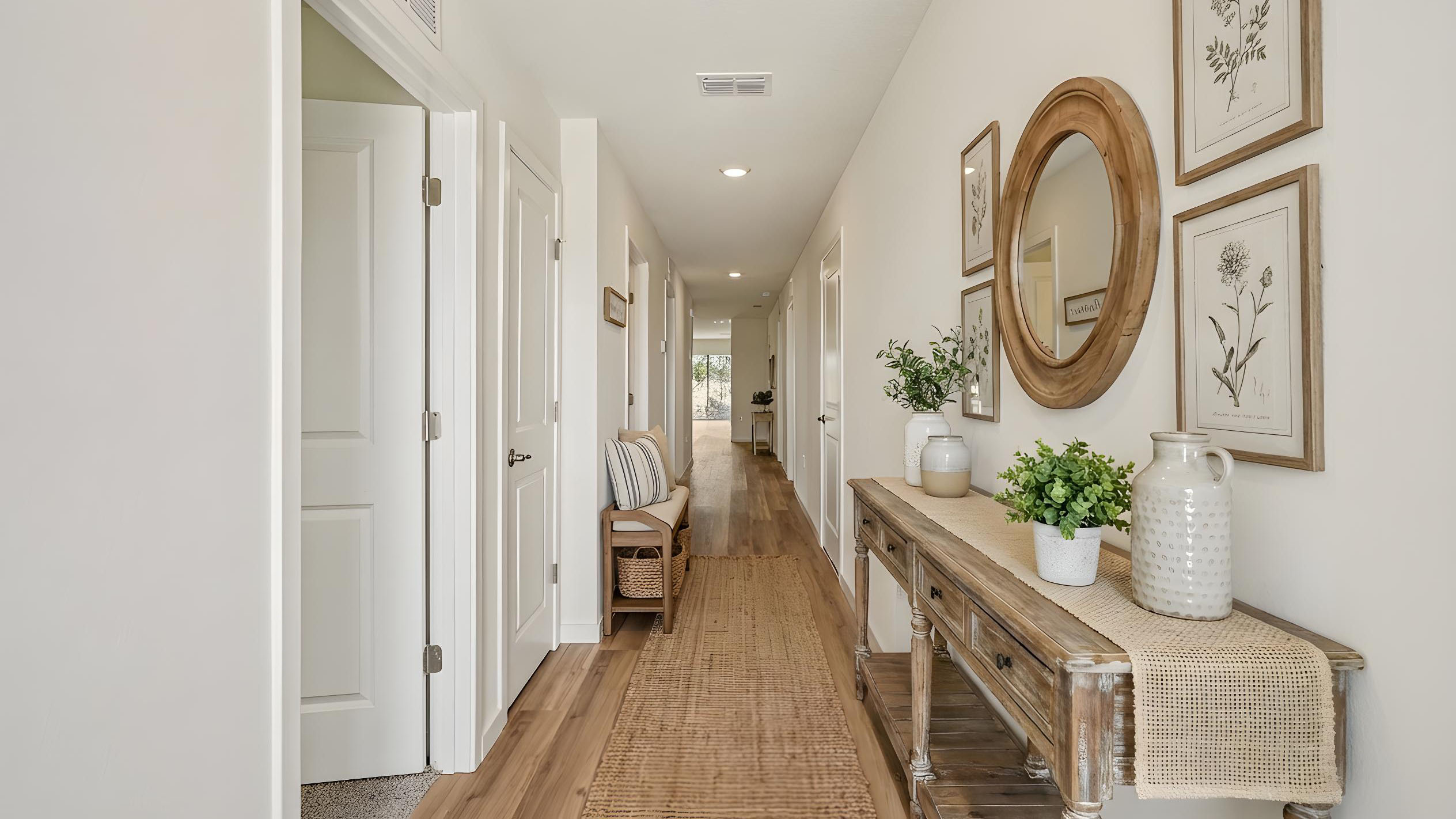 entry to home with laminate flooring