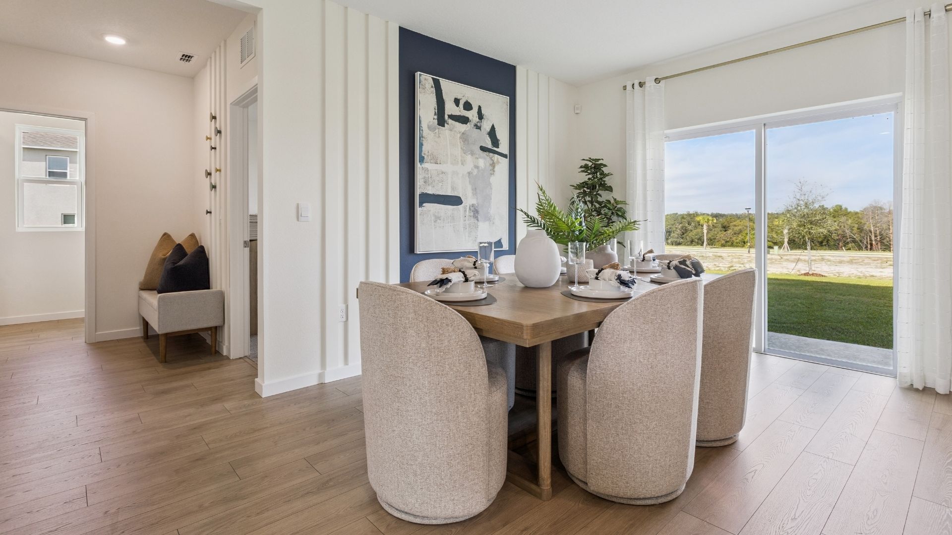 dining room table with seating