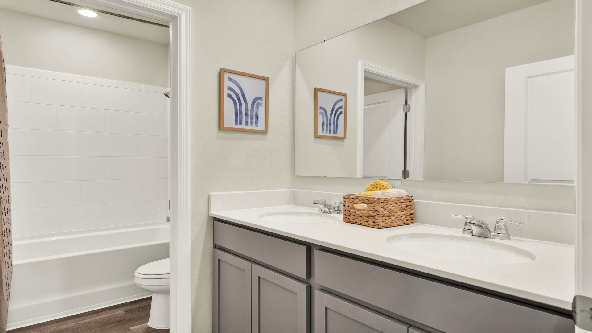 guest Modern bathroom with quartz countertops