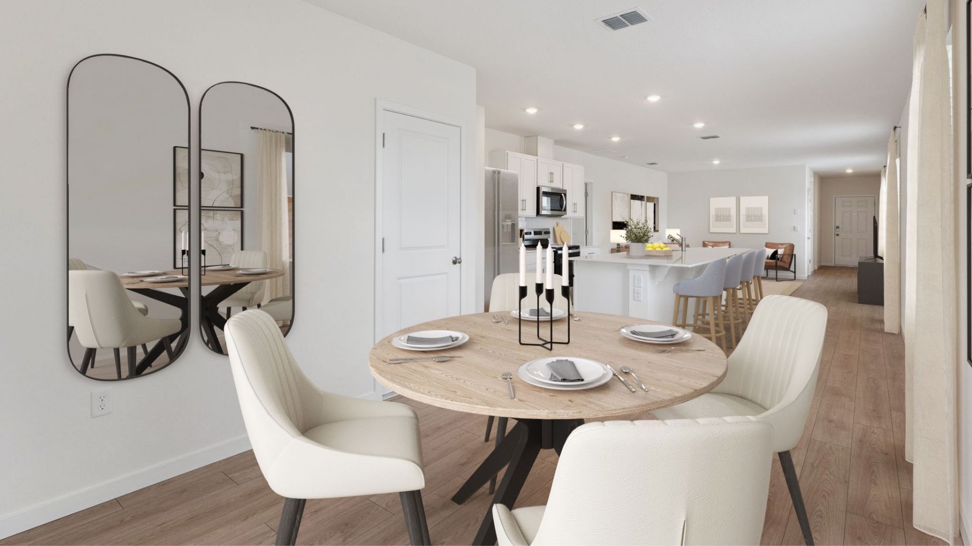 Dining room with access to backyard.