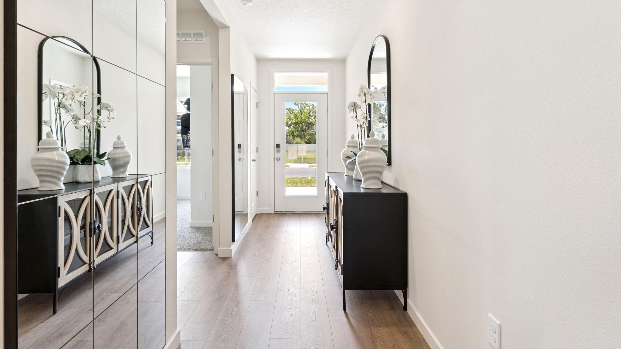 entry to home with laminate flooring