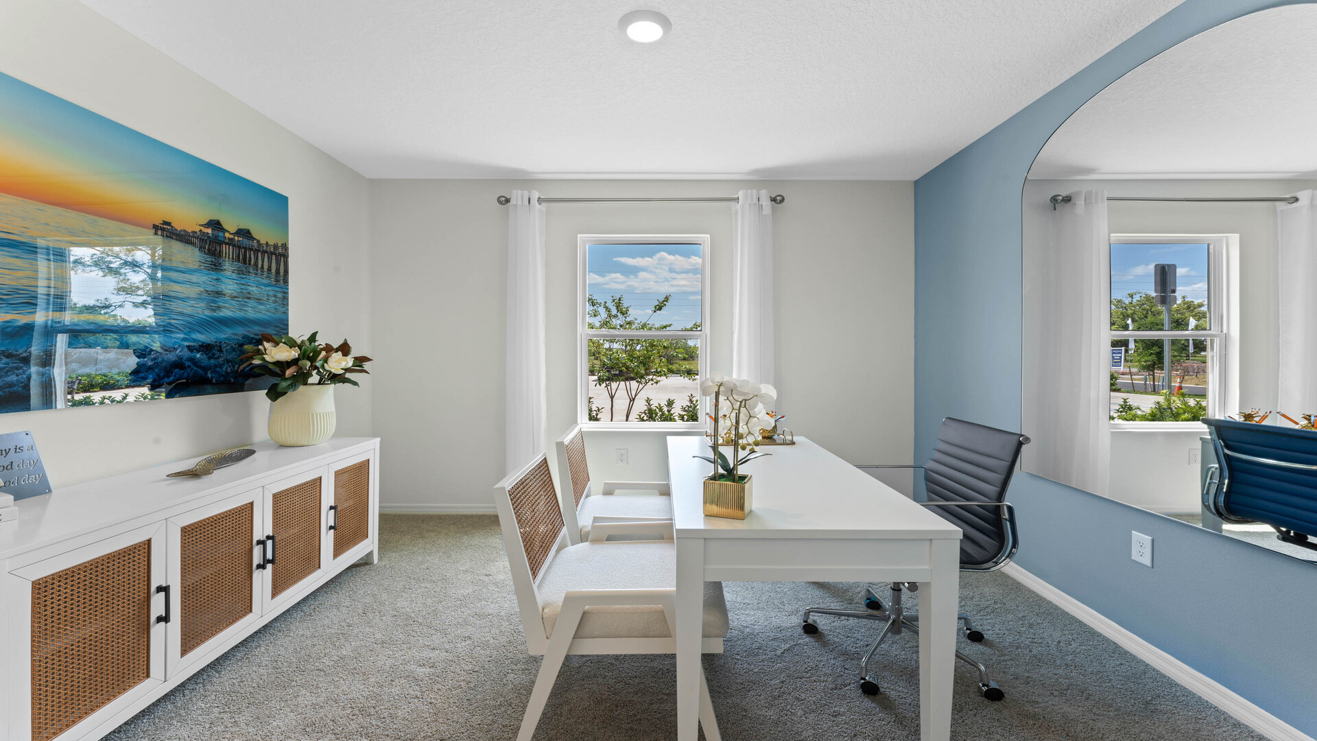 office with desk and chairs