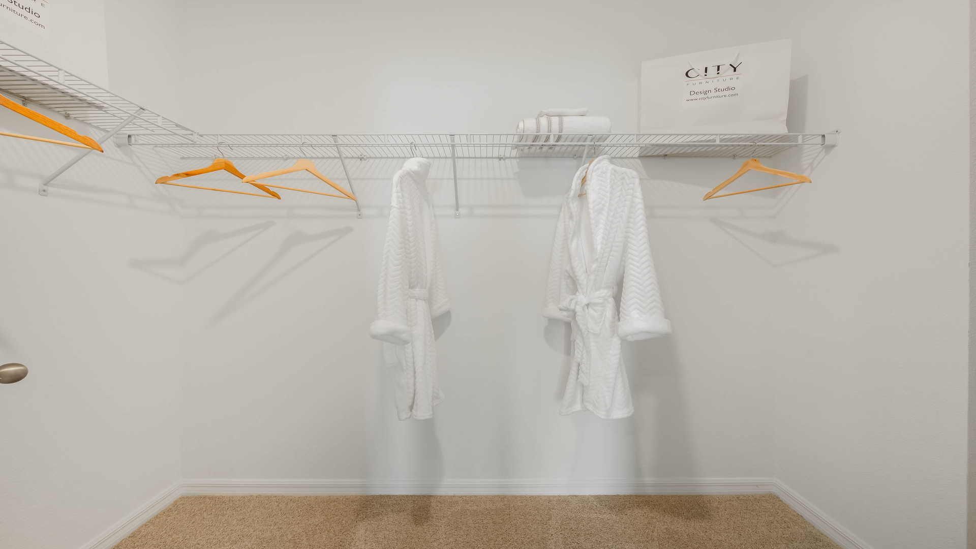 spacious walk-in closet.