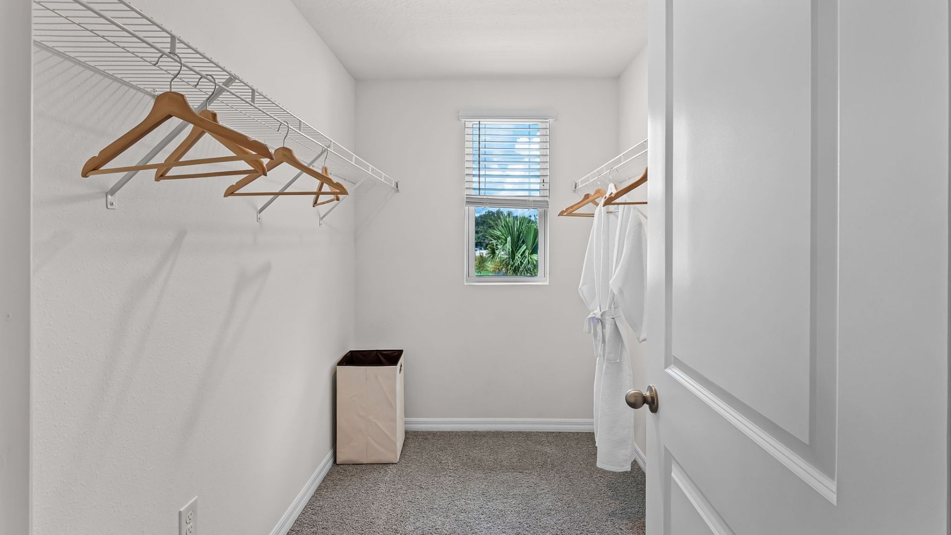 spacious walk-in closet
