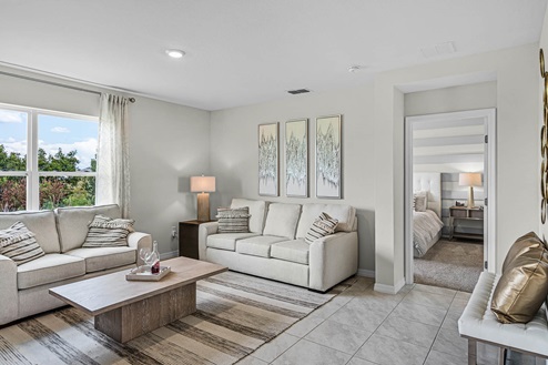 Living room infront of the master bedroom