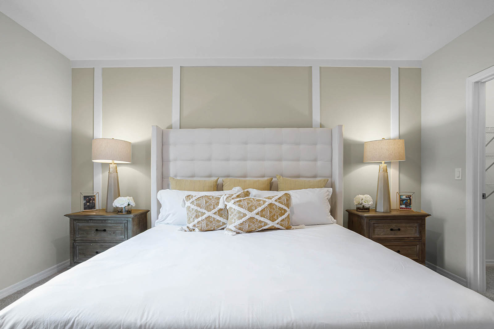 Primary bedroom with king size bed