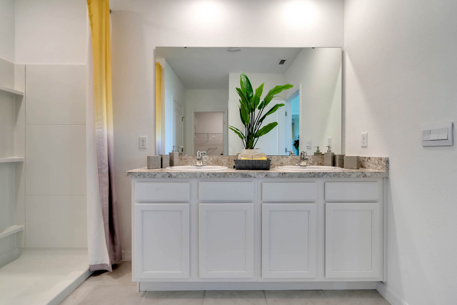 master bathroom with double sink