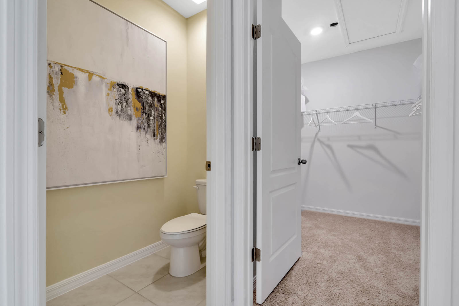 master bathroom closet and toilet