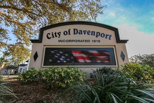 City of Davenport sign
