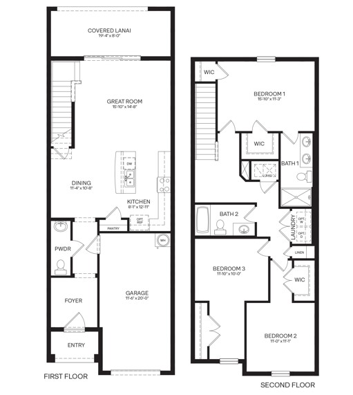 Glen first and second floor layout
