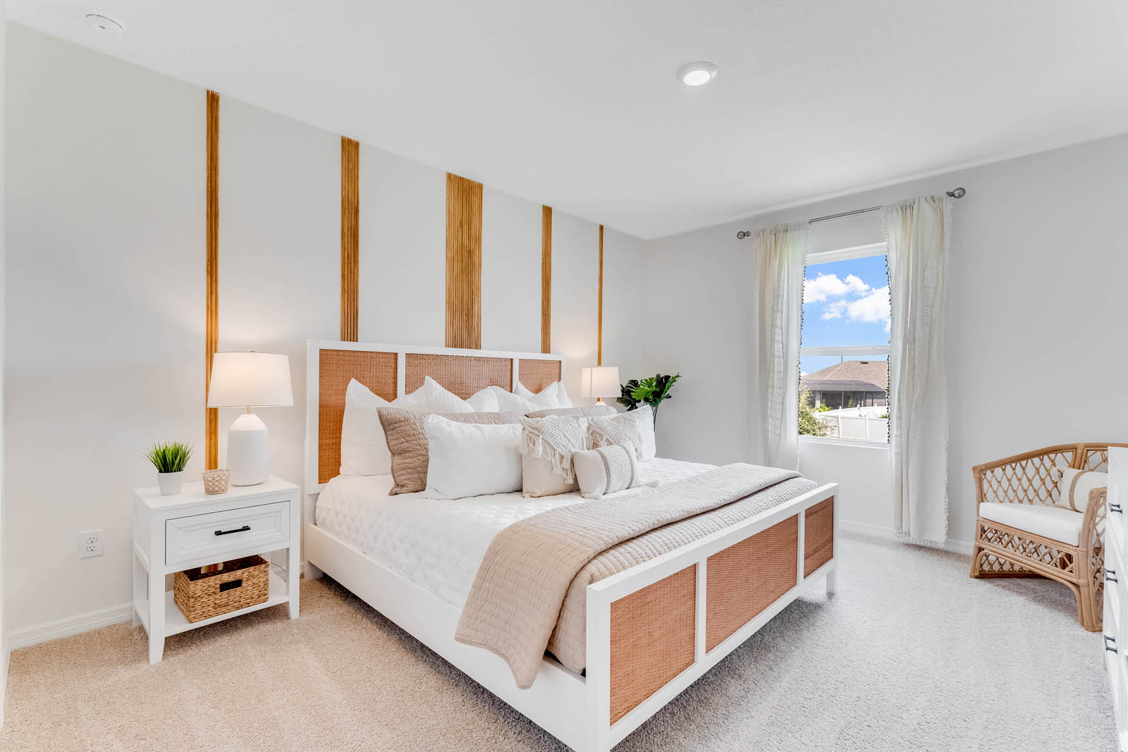 Primary bedroom with king size bed