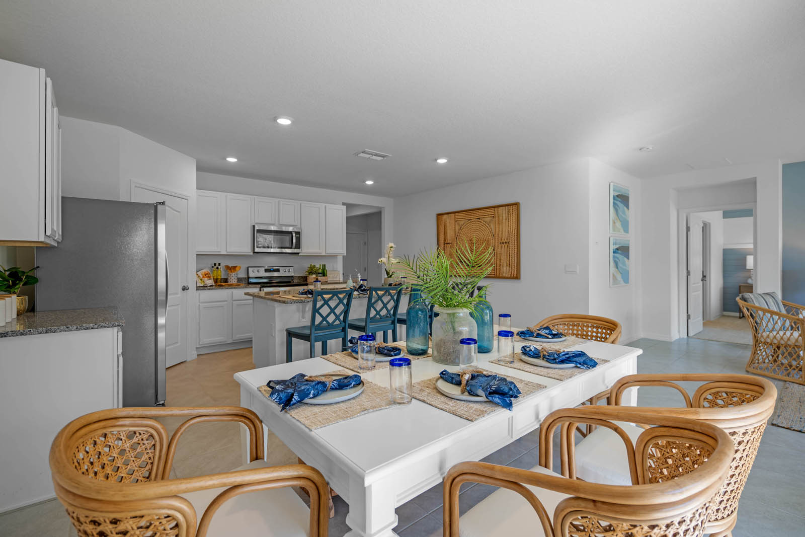 Dining room set overlooking the kitchen