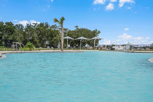 Close up of the pool