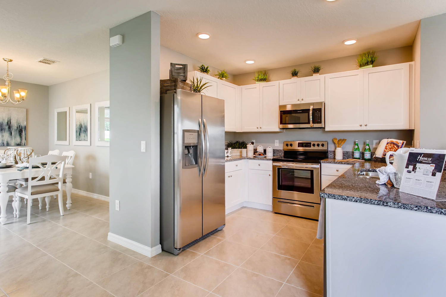 Spacious kitchen with stainless steel appliances