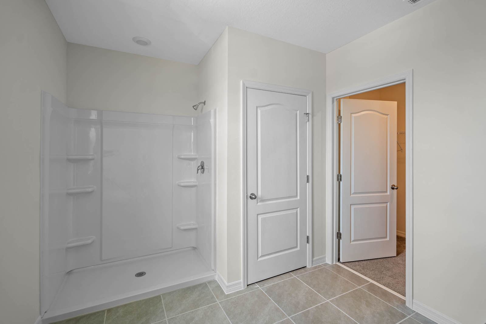 Primary bathroom with walk in shower