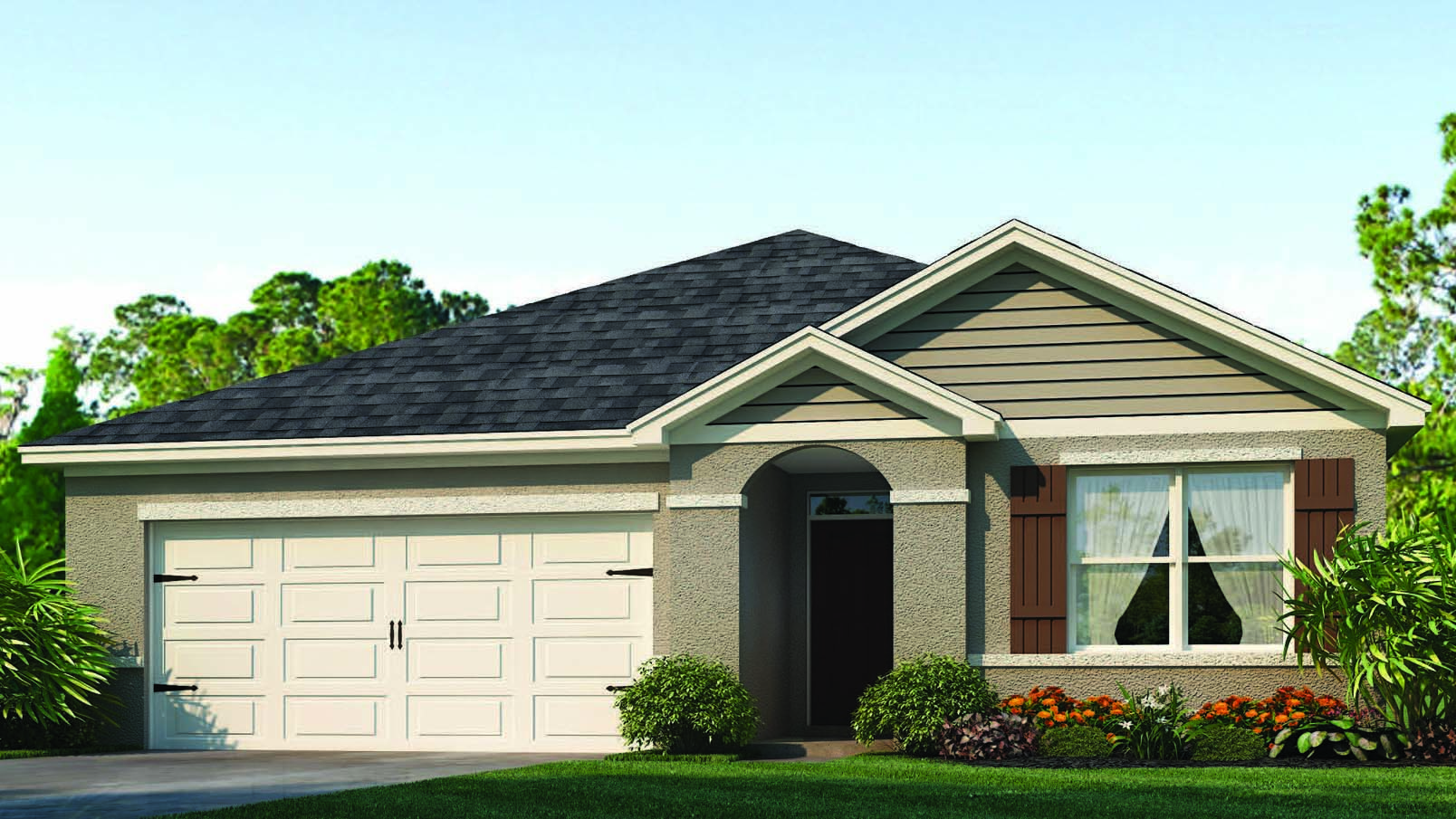 Single family home with two car garage