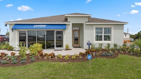 Exterior single family home with two car garage