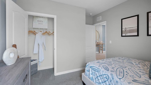 closet space in the guest bedroom