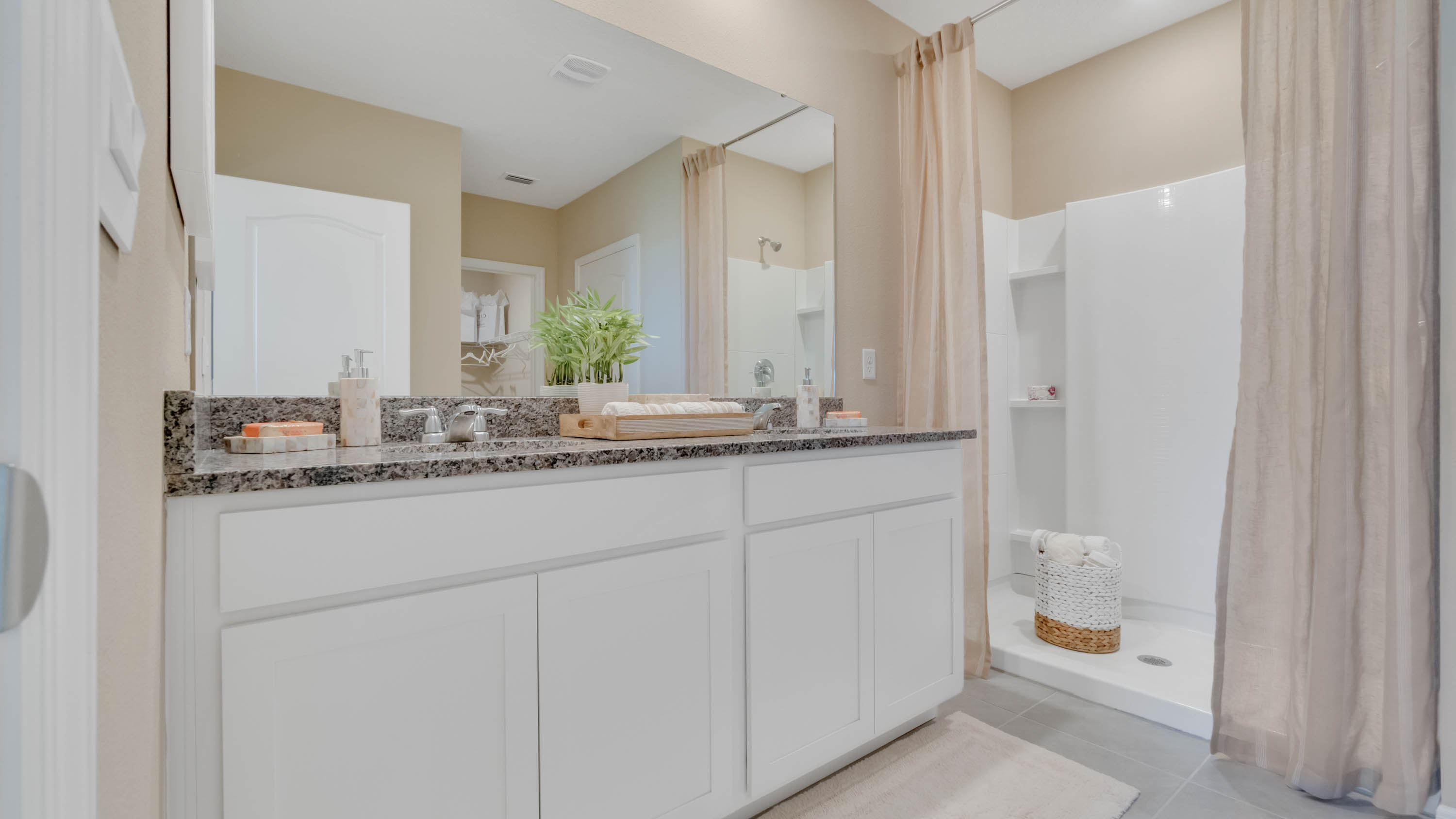 Primary bathroom with double sink