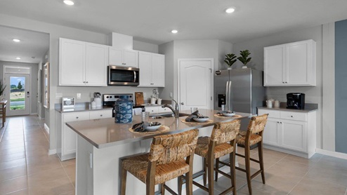 Kitchen Island with barstools