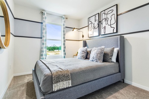 Guest bedroom with full size bed