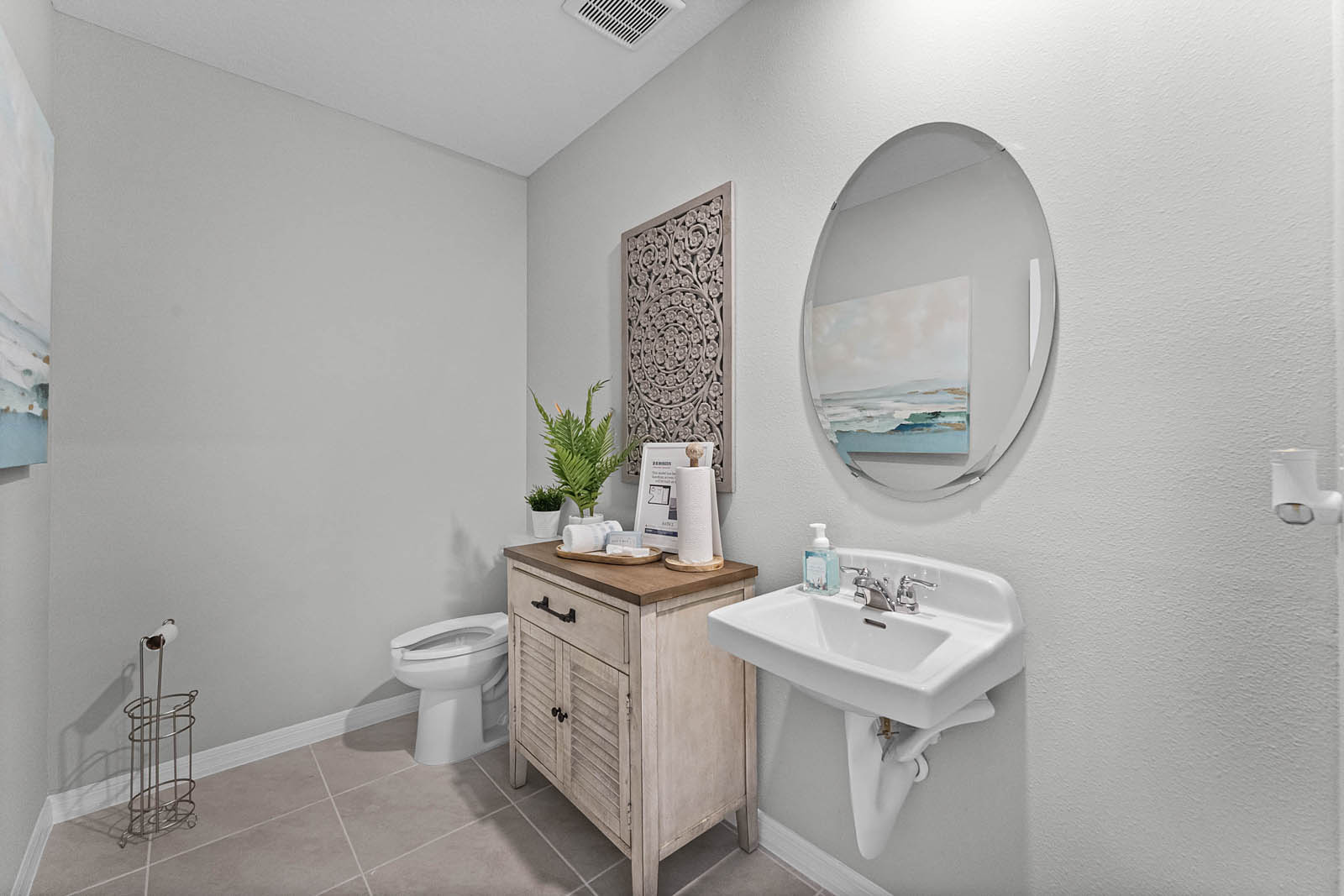 sales center bedroom before the shower and sink are put in.