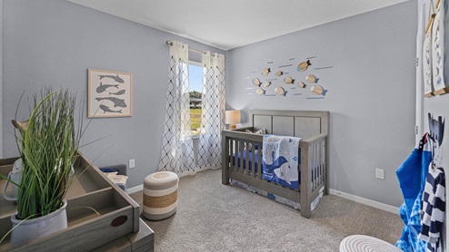 Nursery with crib