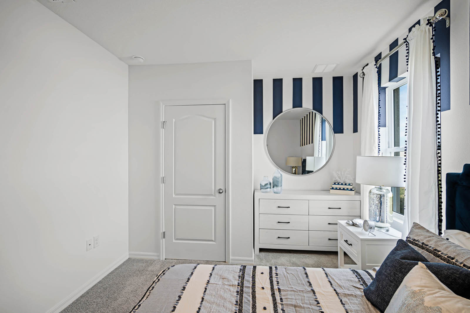 Downstairs bedroom with closet space