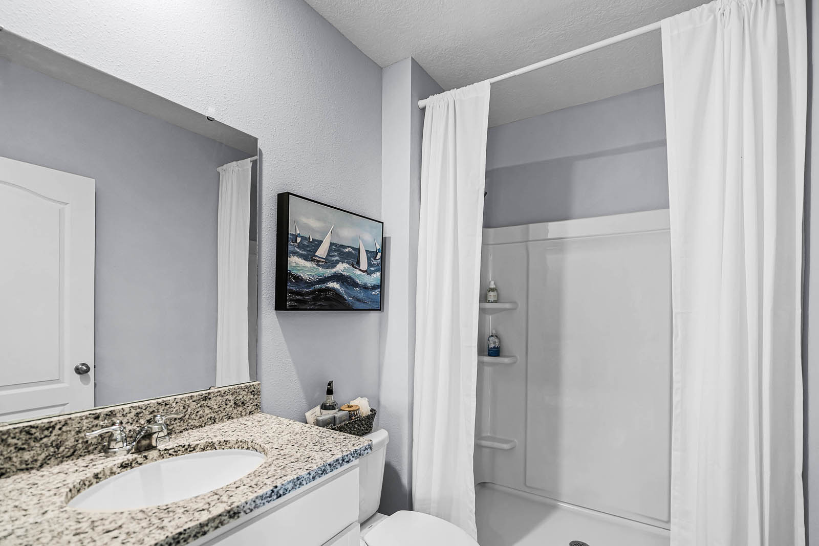 downstairs bathroom sink and walk in shower