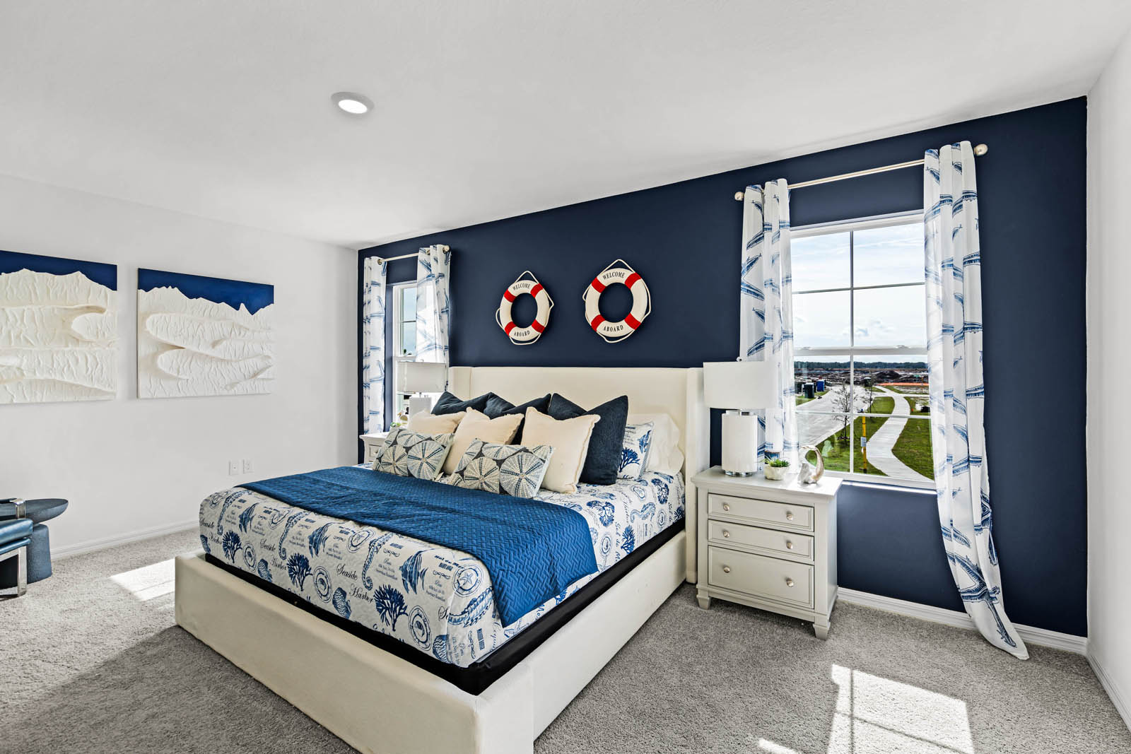 primary bedroom king bed and nightstands