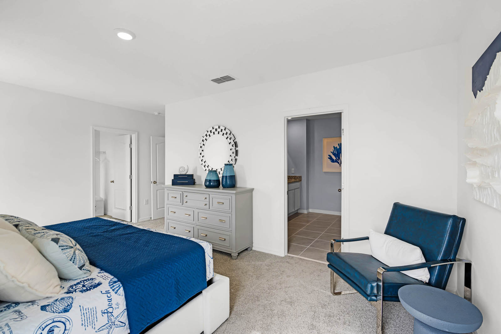 primary bedroom with carpet throughout