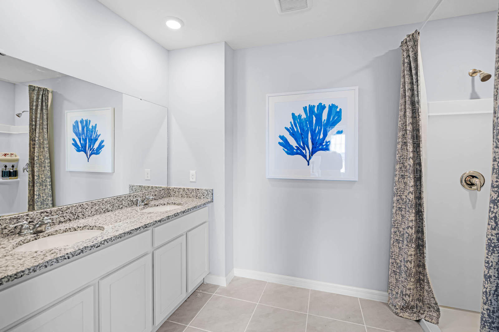 Master Bathroom double sink and shower