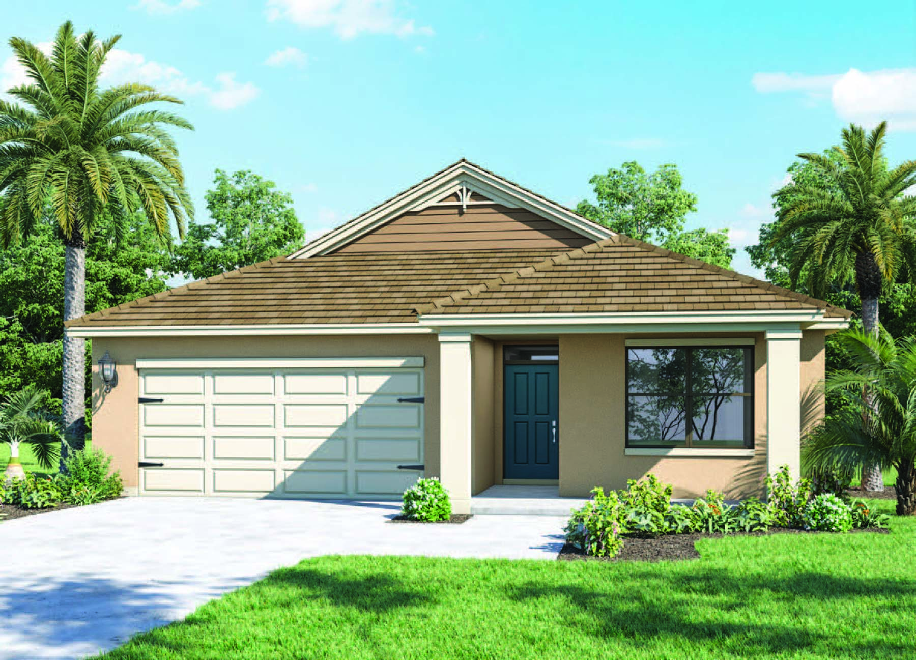 Exterior single-family home with two car garage and Front porch