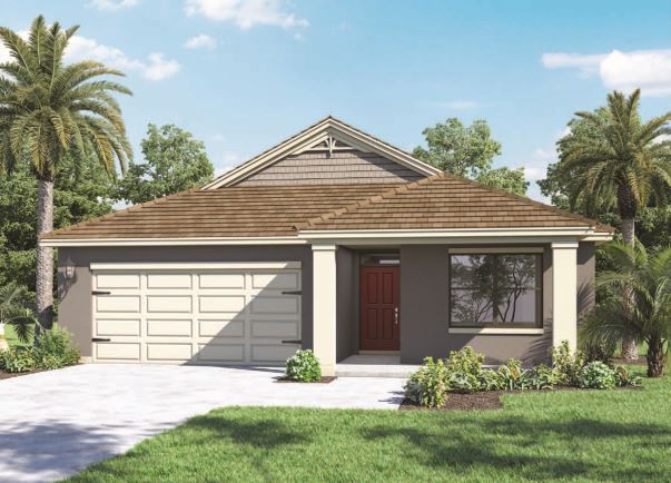 Exterior single-family home with two car garage and Front porch