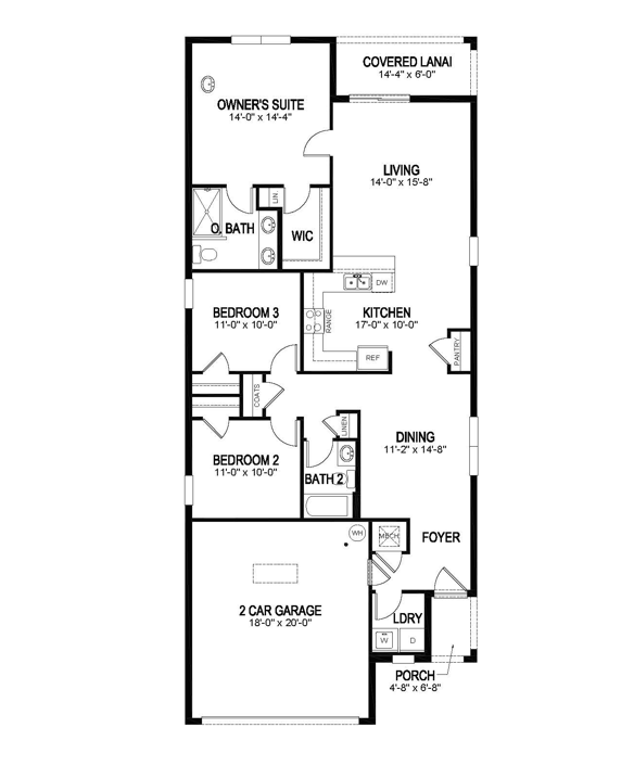 One story home floorplan