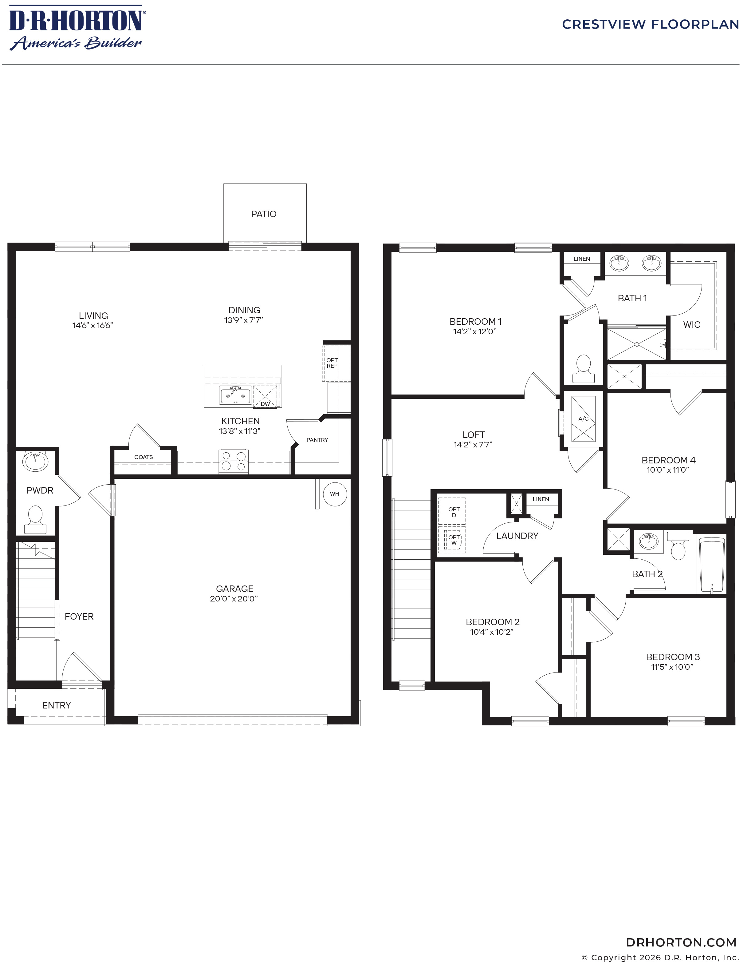 Interior drawing of the floorplan