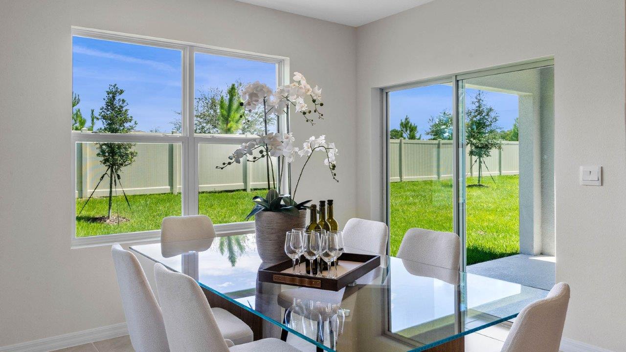Dining table and patio sliding door