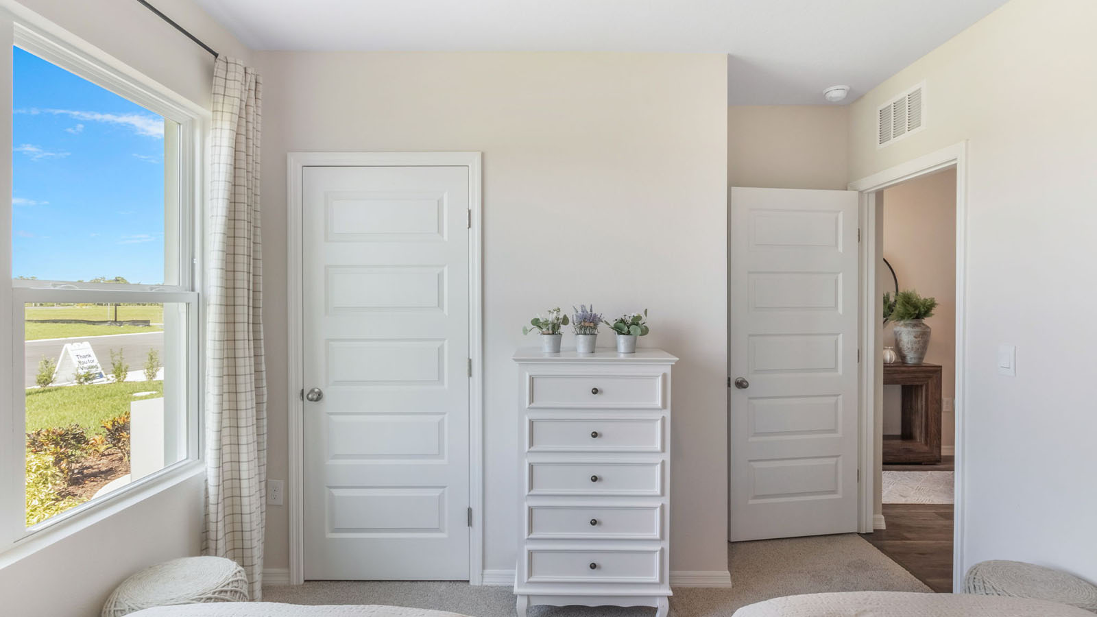 Office space with carpet throughout