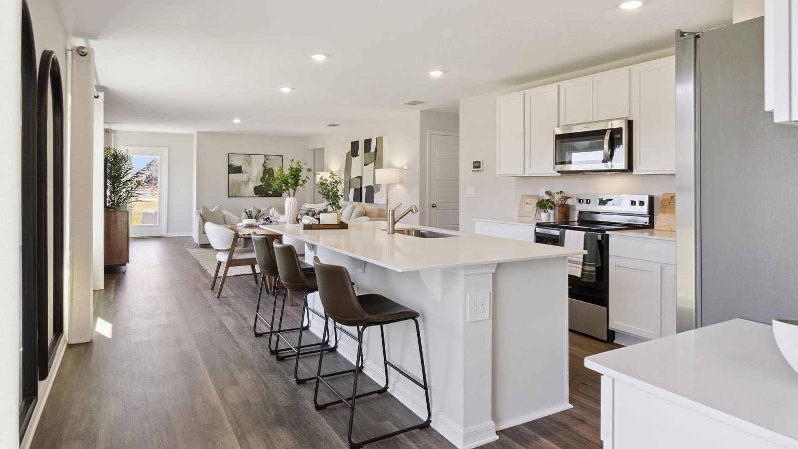 Kitchen with luxury vinyl planks