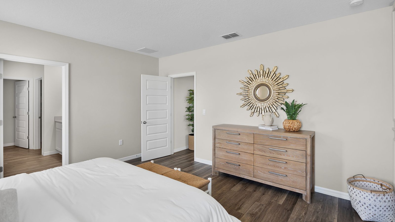 view of door leading into primary room