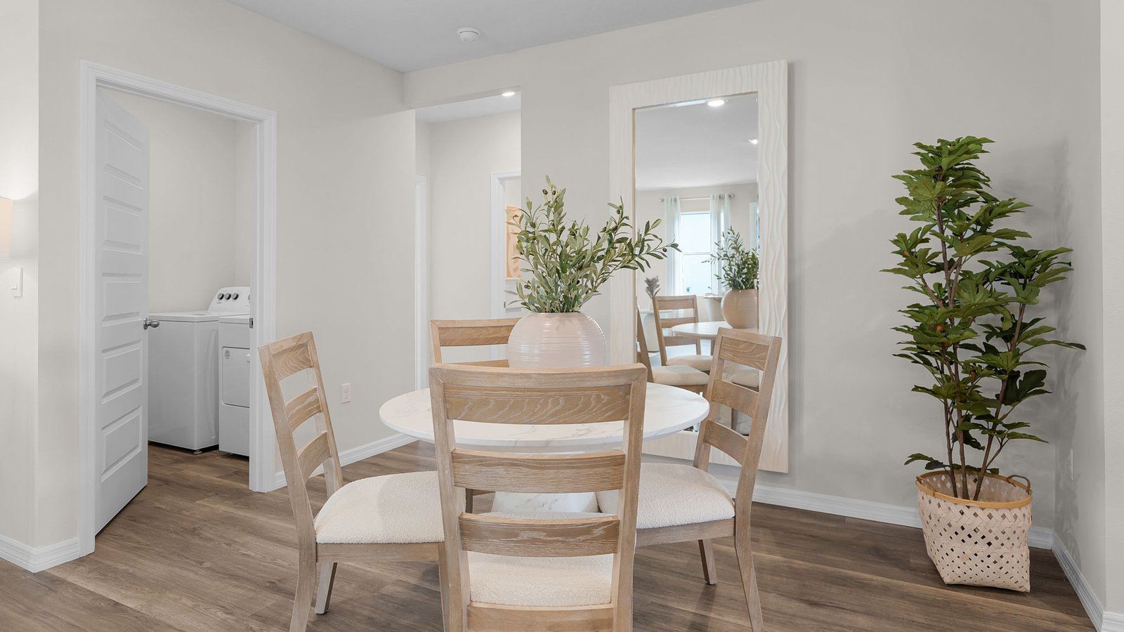 Entrance of home with luxury vinyl plank flooring