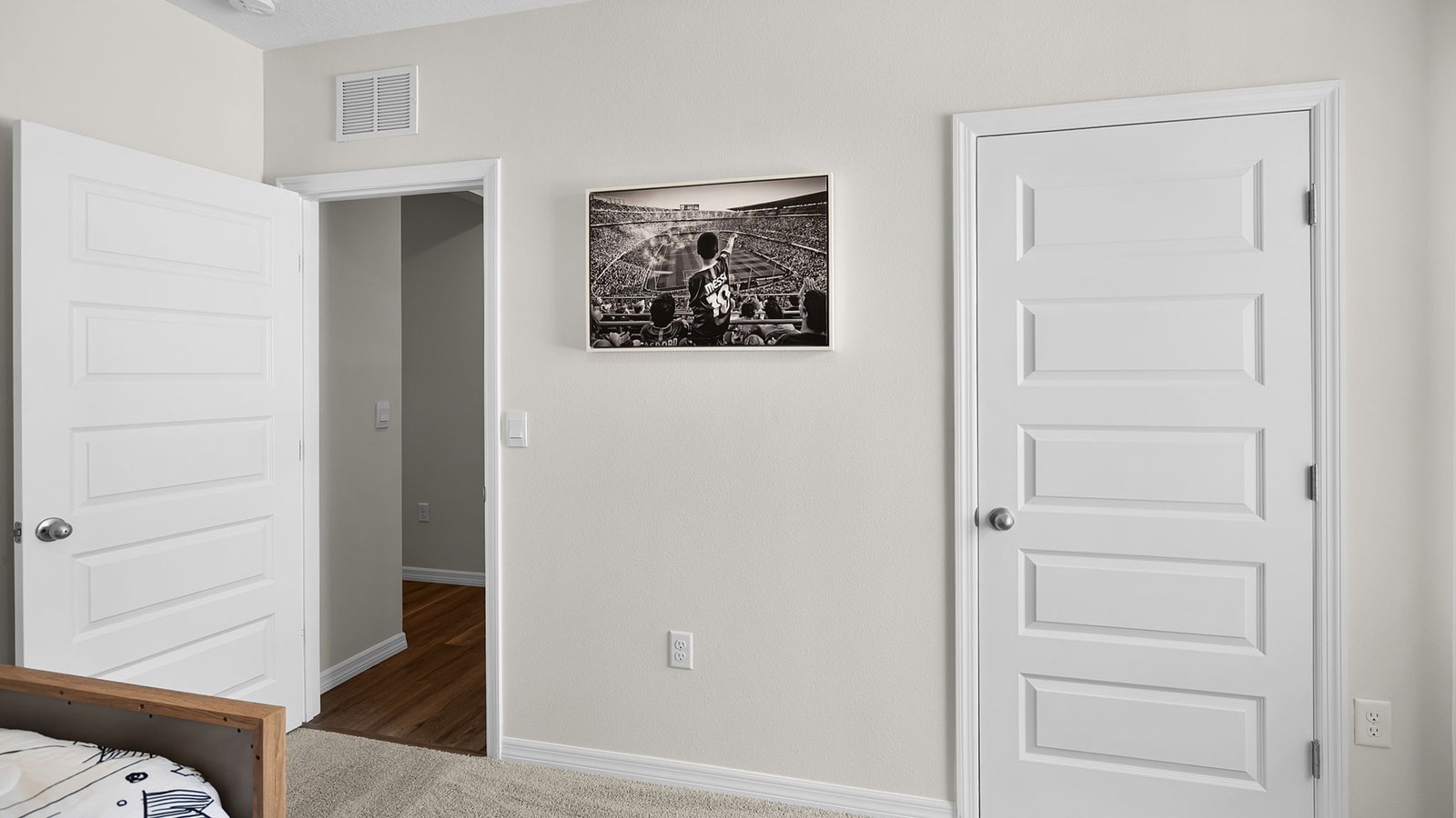 Office with spacious closet