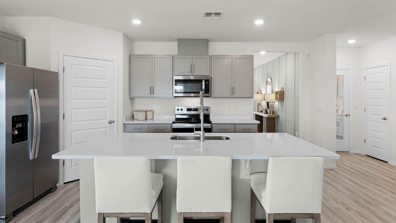 Kitchen island with eating space