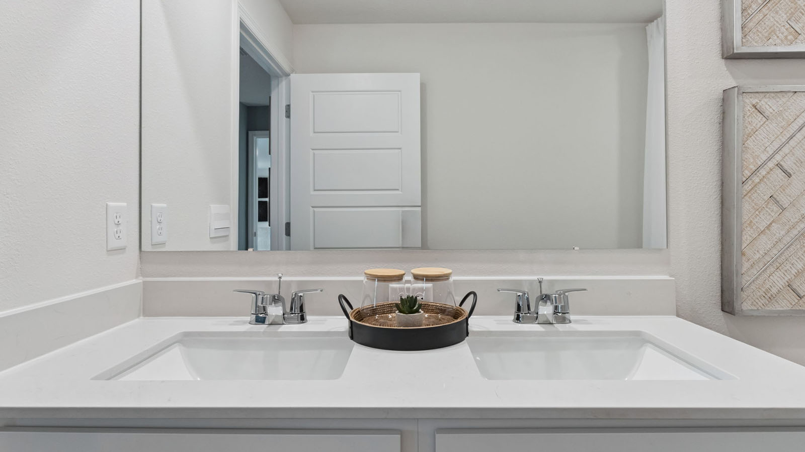 Primary bathroom with dual sink