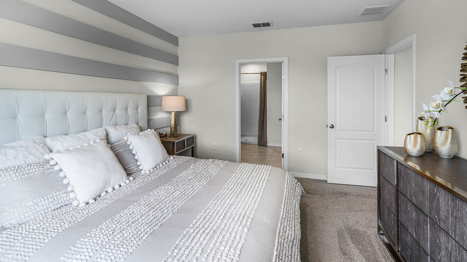 Bedroom view of the vanity