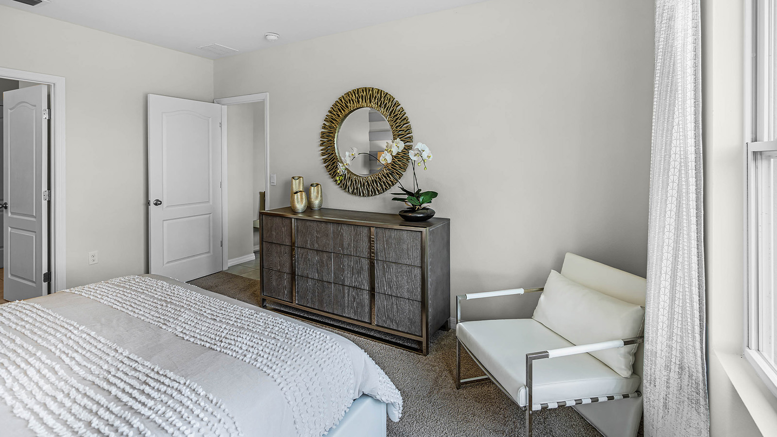 Bedroom view of the vanity