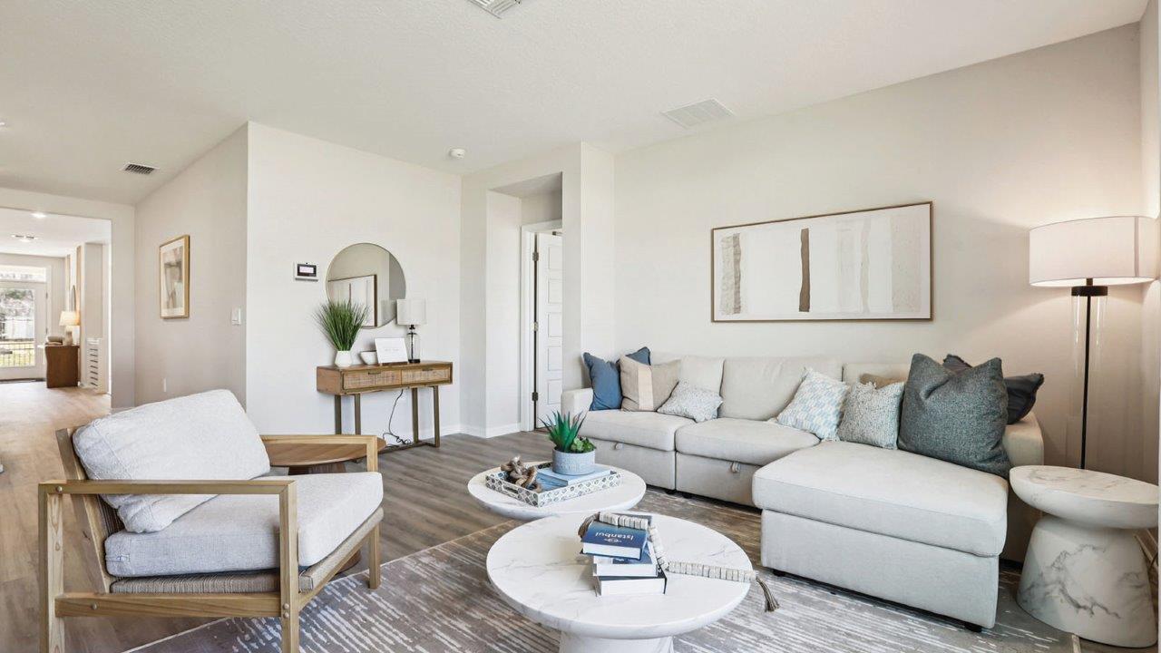 living room decorated