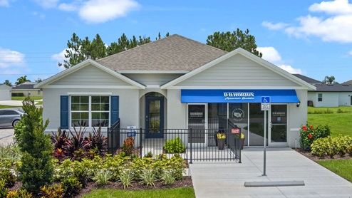 Exterior single family home with two car garage